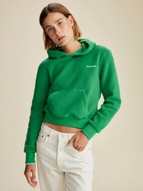 Sporty & Rich Hooded Polar Sweatshirt - Kelly